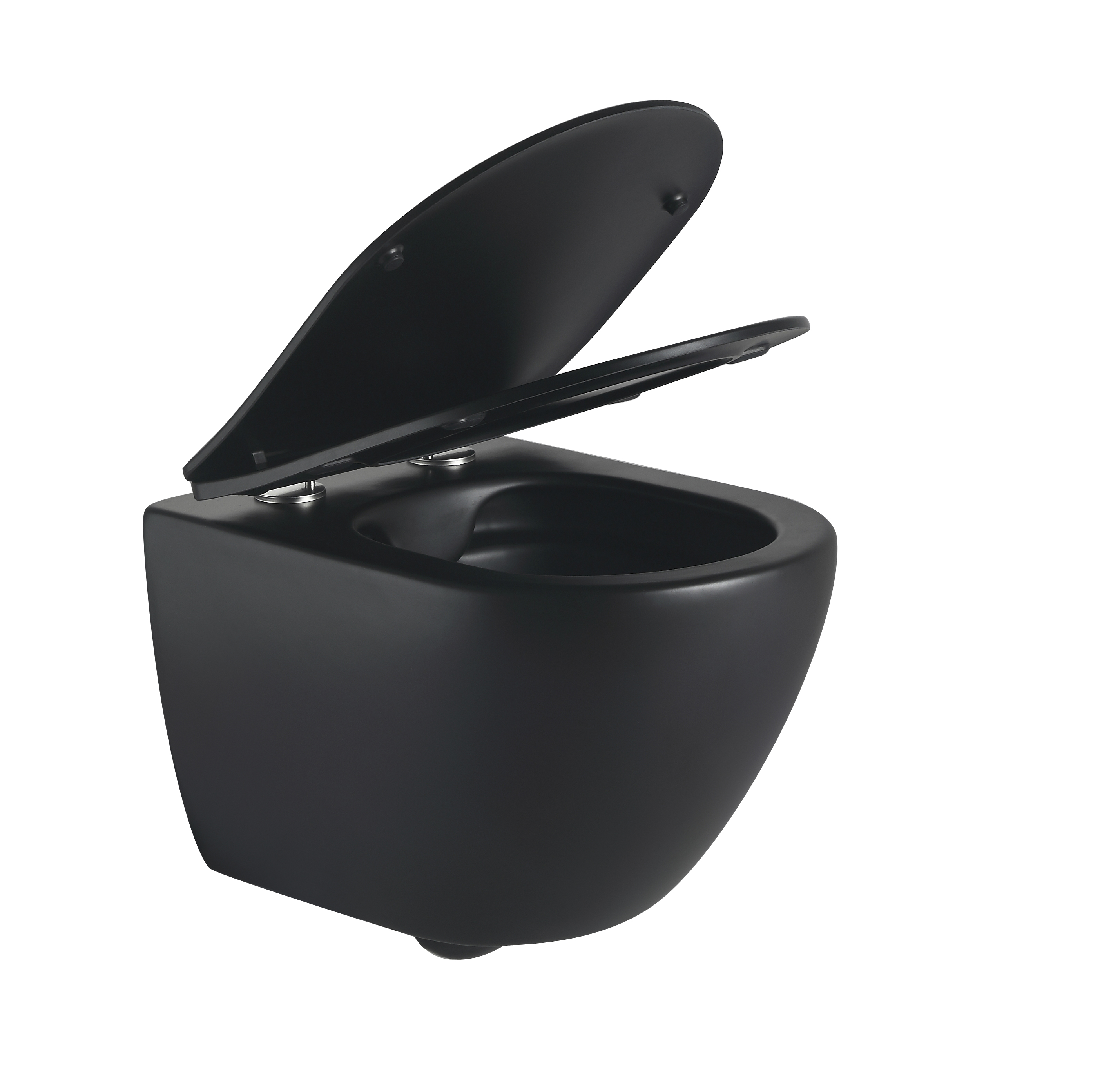 2478DB-MATT Matt Black Rimless Wall Hung Toilet