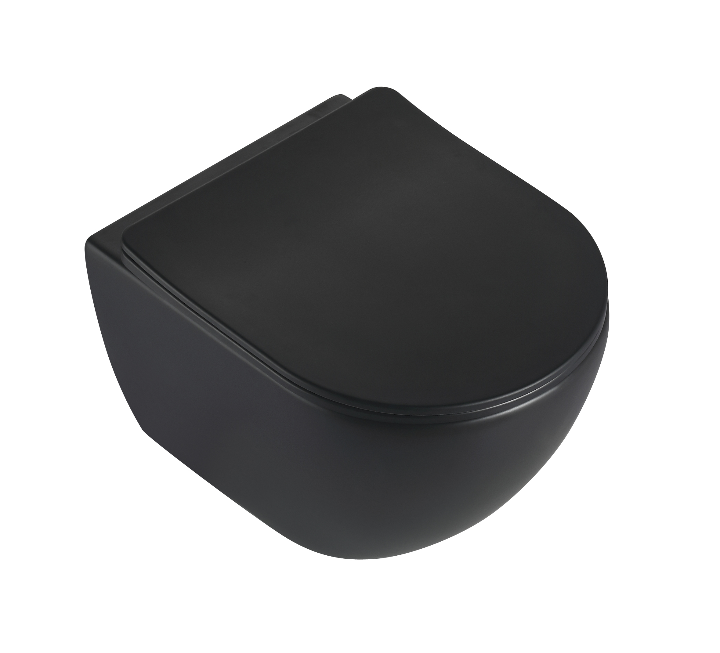 2478DB-MATT Matt Black Rimless Wall Hung Toilet