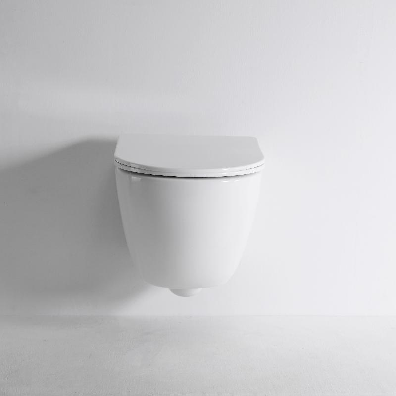 Minimalist Wall-Hung Toilet - Modern Compact Design with Soft-Close Seat
