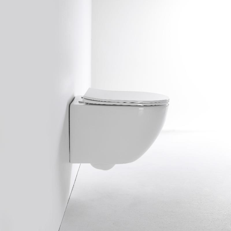 Minimalist Wall-Hung Toilet - Modern Compact Design with Soft-Close Seat