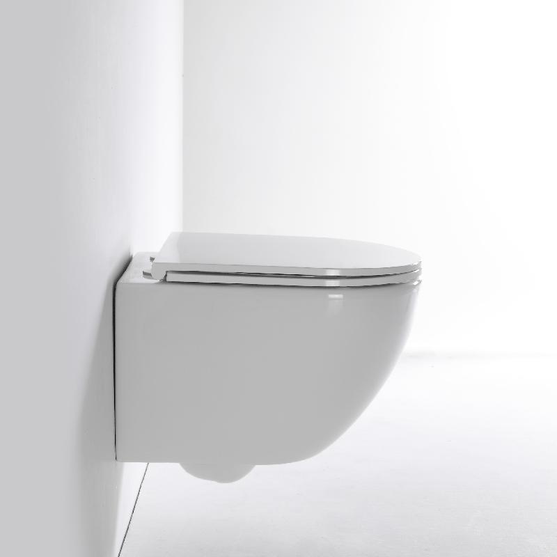 BF2478E Rimless Wall-Hung Toilet | Compact 480mm Design with P-trap 180mm