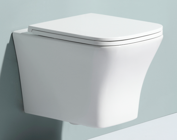 BEFEN2482E  Square‑Edge Wall‑Mounted Toilet – Clean Floating Geometry