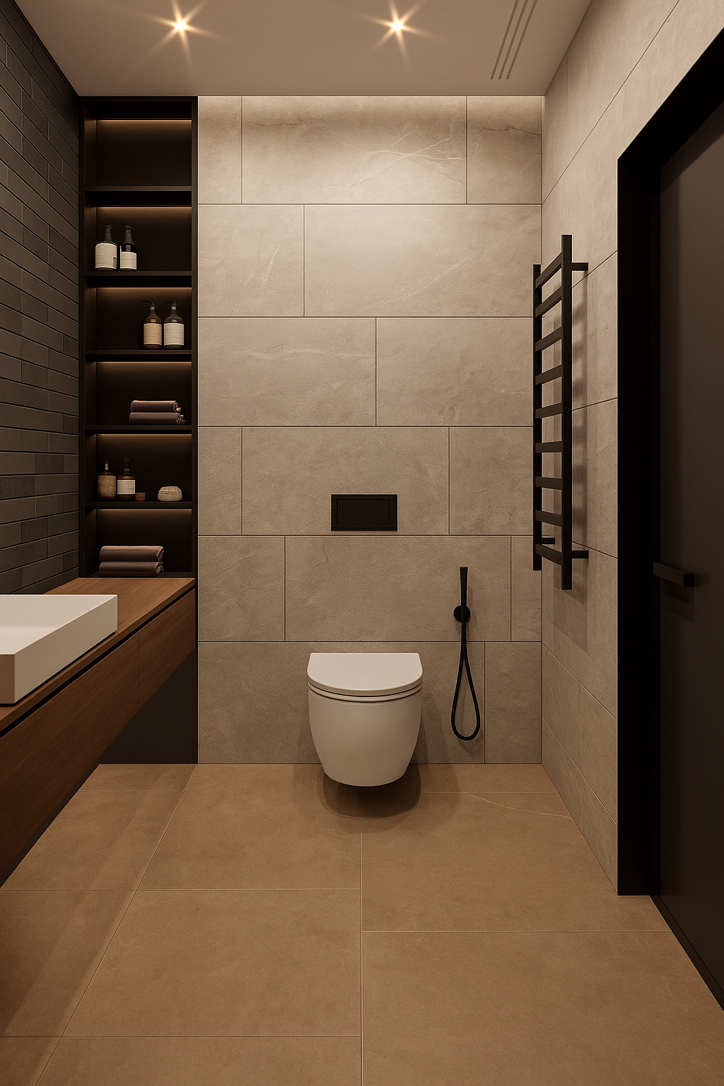 Modern Ceramic Wall-Hung Toilet | Green Bathroom Integration | Rimless, Silent Flush