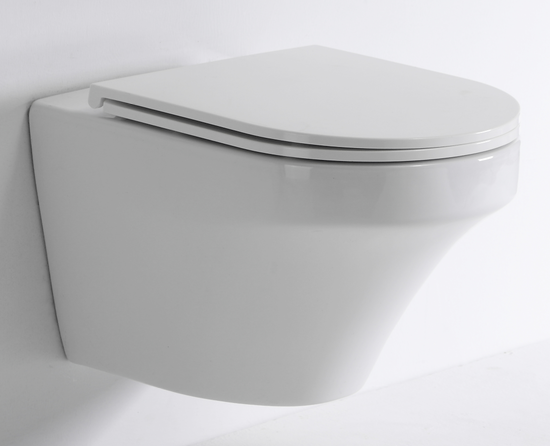 BEFEN2462E  Minimalist Wall-Hung Ceramic Toilet with All-White Soft-Close Seat