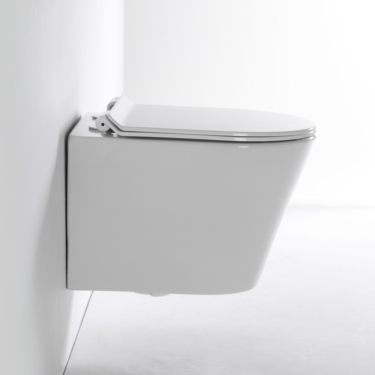 2419A Ultra Vortex Wall Hung Toilet Modern Rimless Ceramic Floating WC