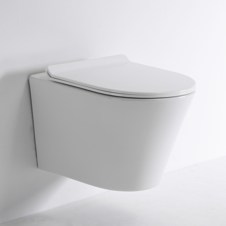 2419A Ultra Vortex Wall Hung Toilet Modern Rimless Ceramic Floating WC