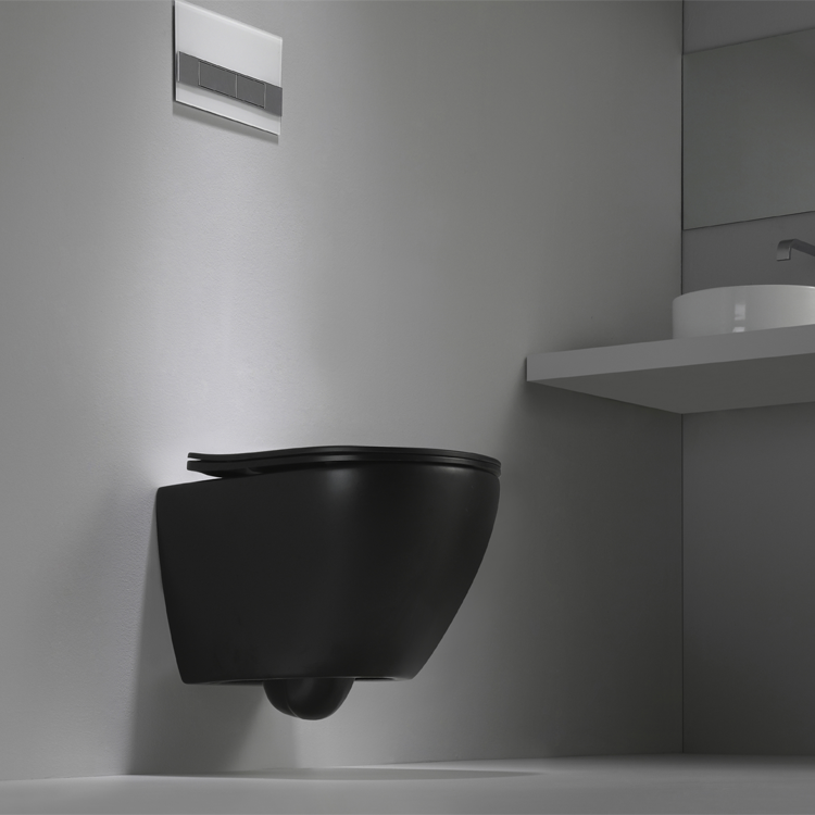 Wall-Hung Toilet - Model 2478 Matte Black