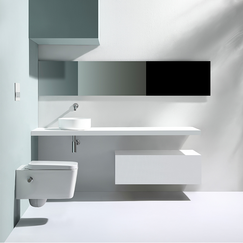 BF2467-BD Rimless Wall Hung Toilet with Built-in Shower