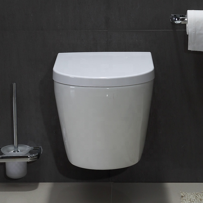 Rimless WC wiszący na ścianie – Nowoczesna toaleta ceramiczna oszczędzająca miejsce