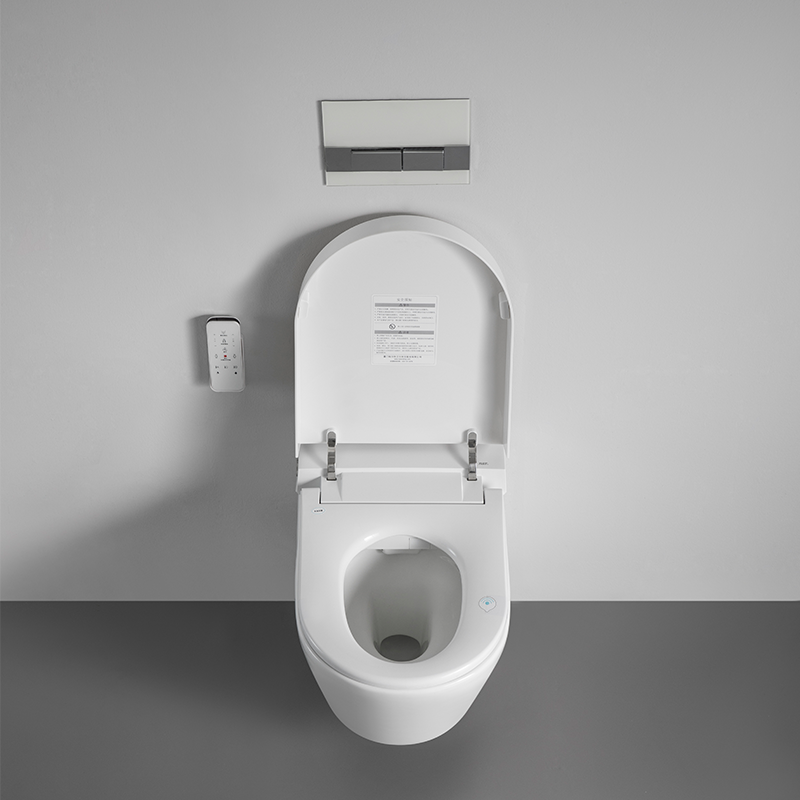 Smart Wall-Hung Toilet 2497 with Auto Flush, Heated Seat, Dryer, and Remote Control