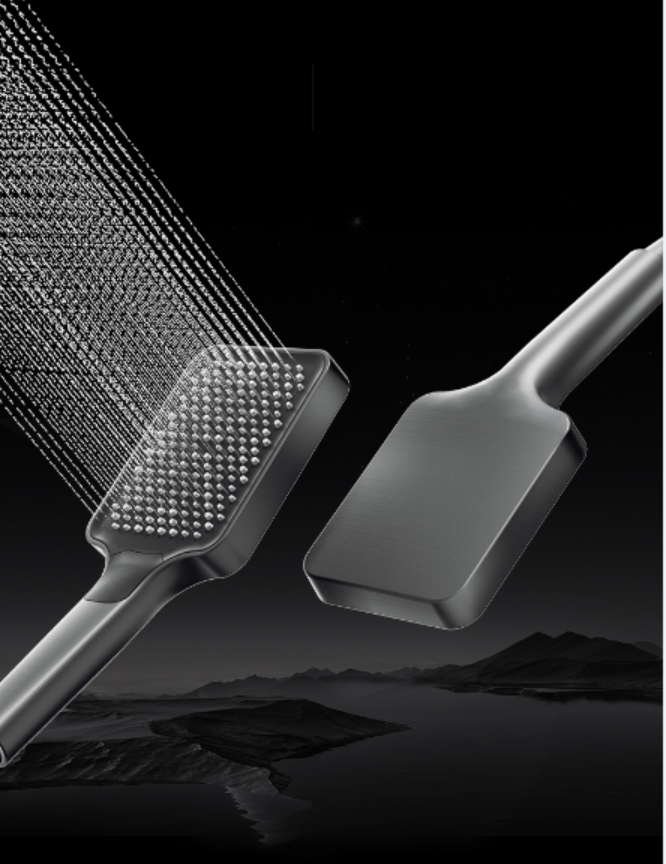 Elegant Wall-Mounted Thermostatic Shower System with Square Rainfall Head and Handheld Sprayer