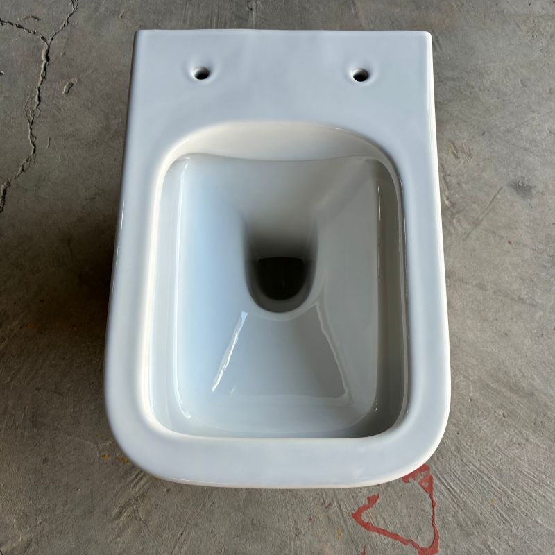 Minimalist Wall-Hung Ceramic Toilet with Soft-Close Seat