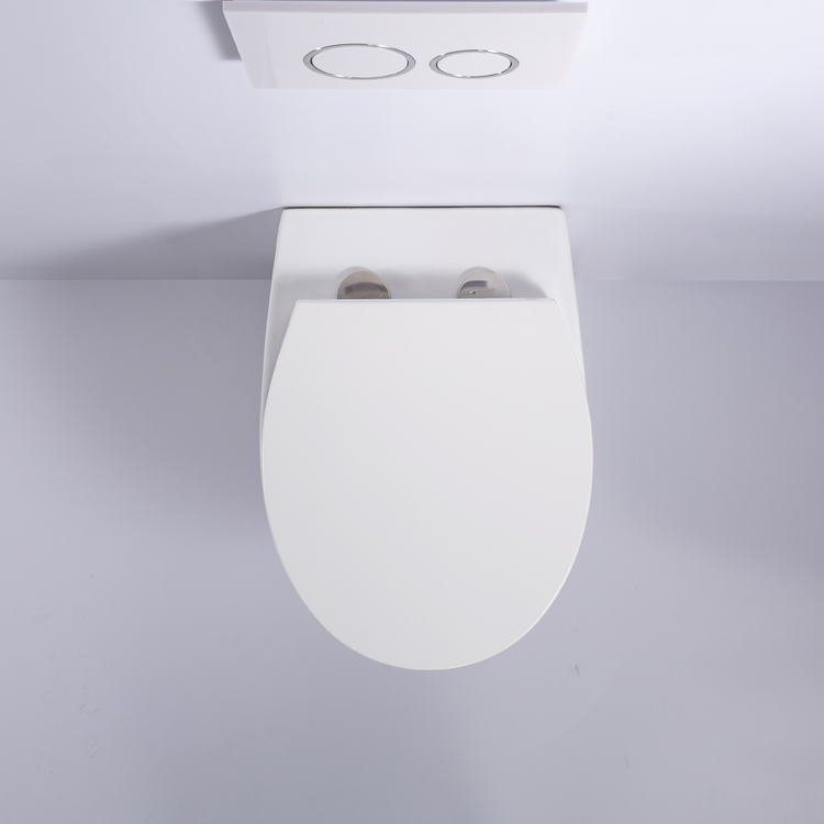 BF2375D Závěsná Toaleta s Tichým Splachováním a Úsporným Oválným Designem