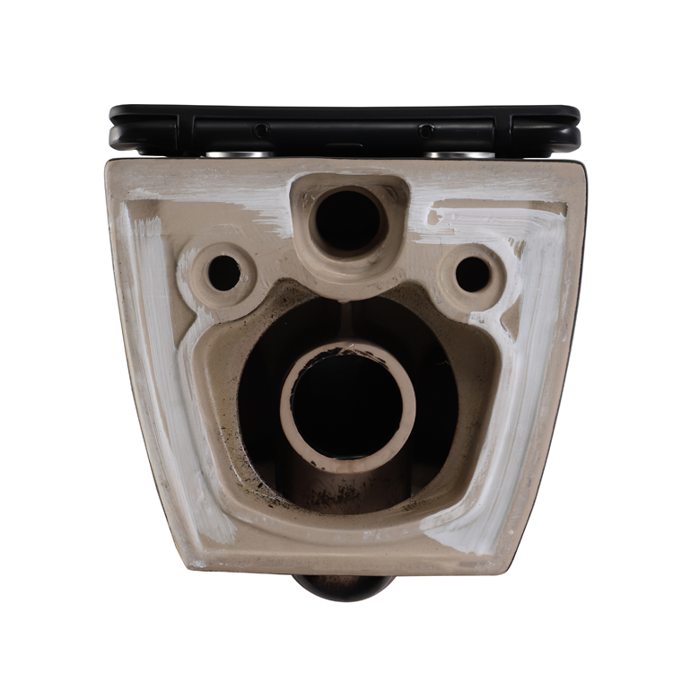 Matte Black Wall-Hung Toilet – Minimalist Design & Water-Saving Flush