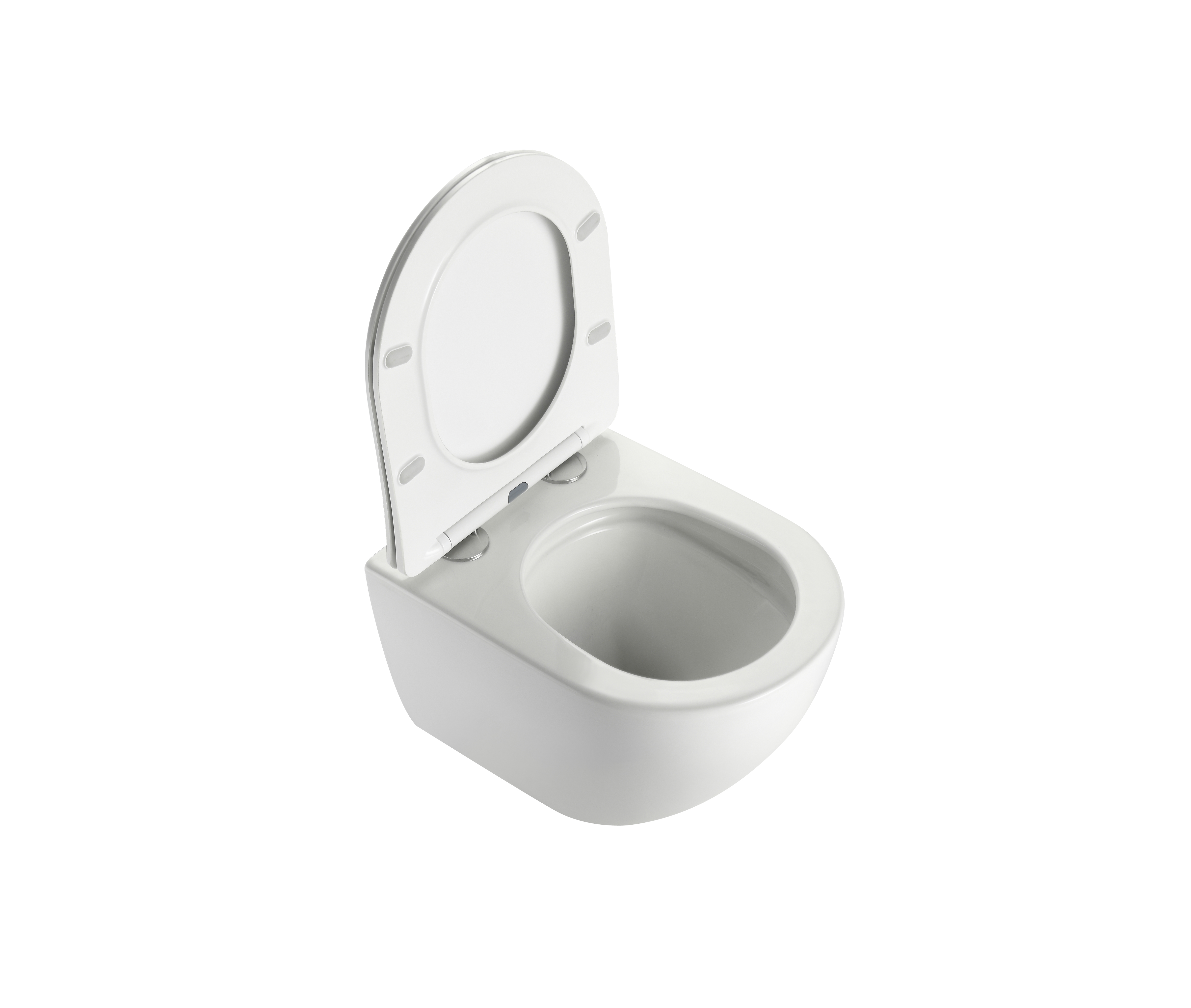 Wandcloset 2418D met Turbo-Vortex Spoelsysteem – Modern Randloos Hangtoilet met Softclose Zitting