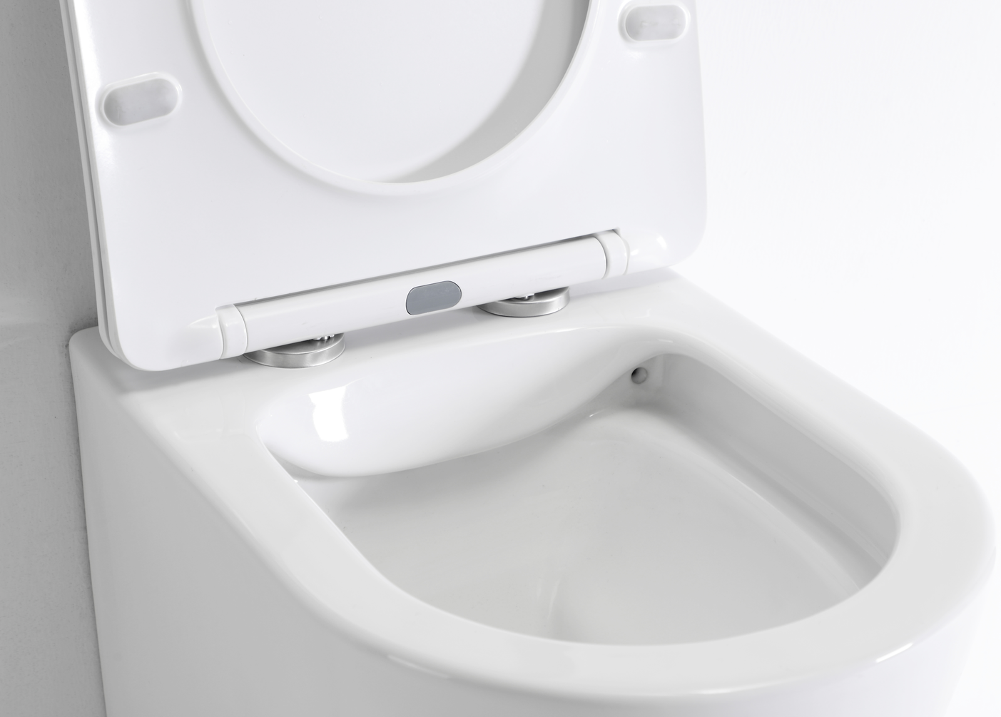 Contemporary Wall-Hung Rimless Toilet with Soft Close Lid
