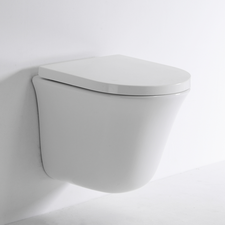 Toilette Sospesa Moderna BF2441 – Design Salvaspazio, Coprisedile Soft-Close, Certificata CE