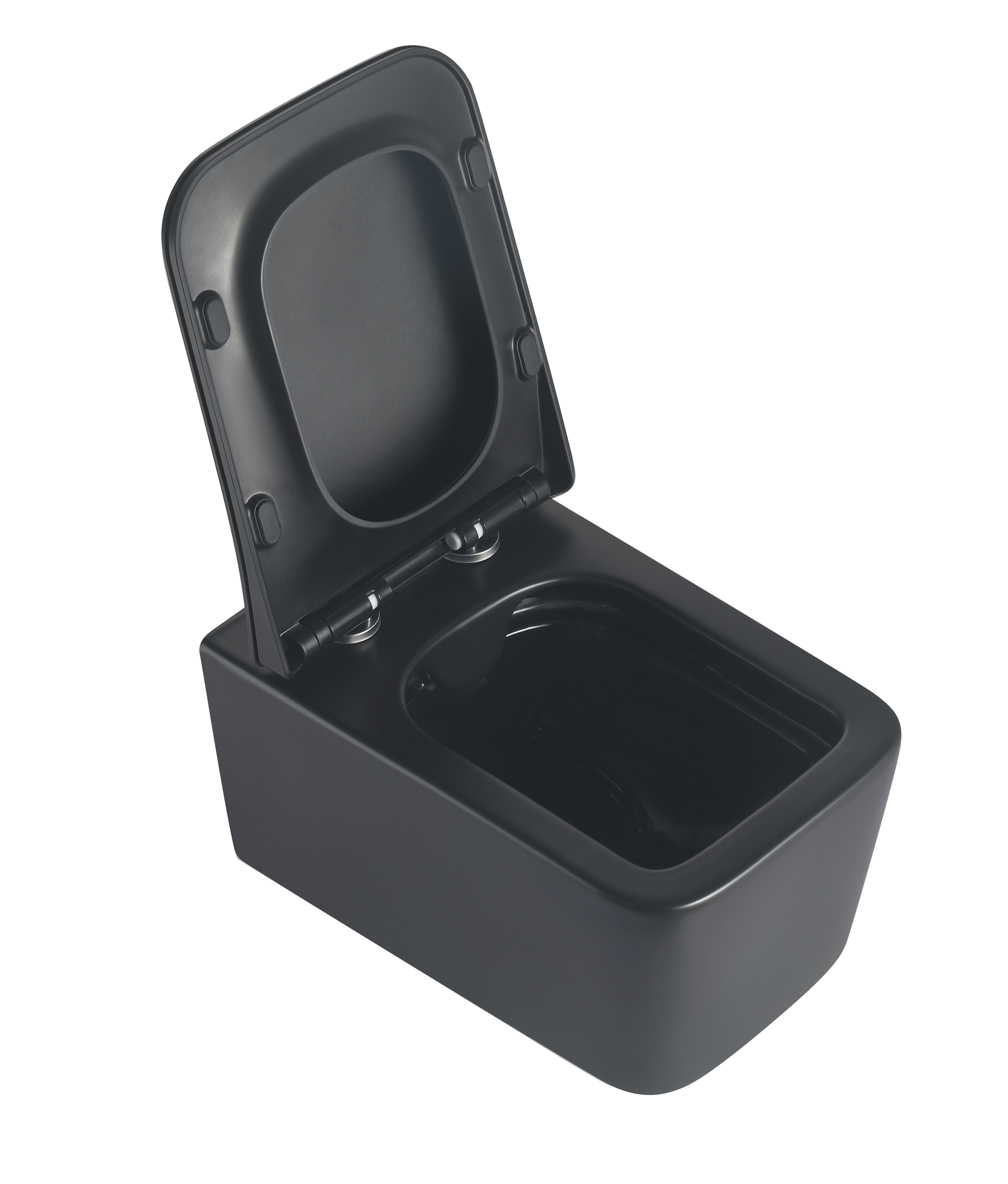 2467D-MATT Matt Black Rimless Wall Hung Toilet