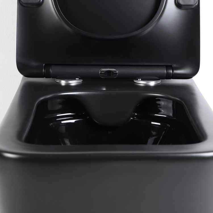 BF2467DB-MATT Wall-Hung Toilet | Rimless | Space-Saving | Matt Black Ceramic WC