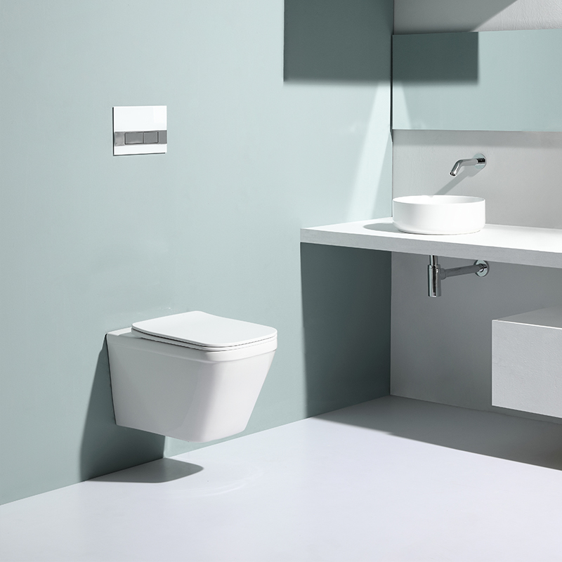 2472D Rimless Wall Hung Toilet – Dual Flush 3/6L, Modern Space-Saving WC
