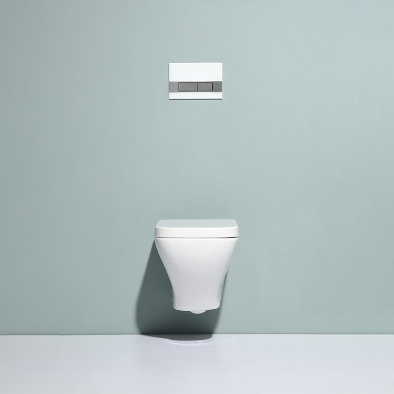 WC Sospeso in Ceramica con Scarico Rimless e Doppio Pulsante - Modello BF2473