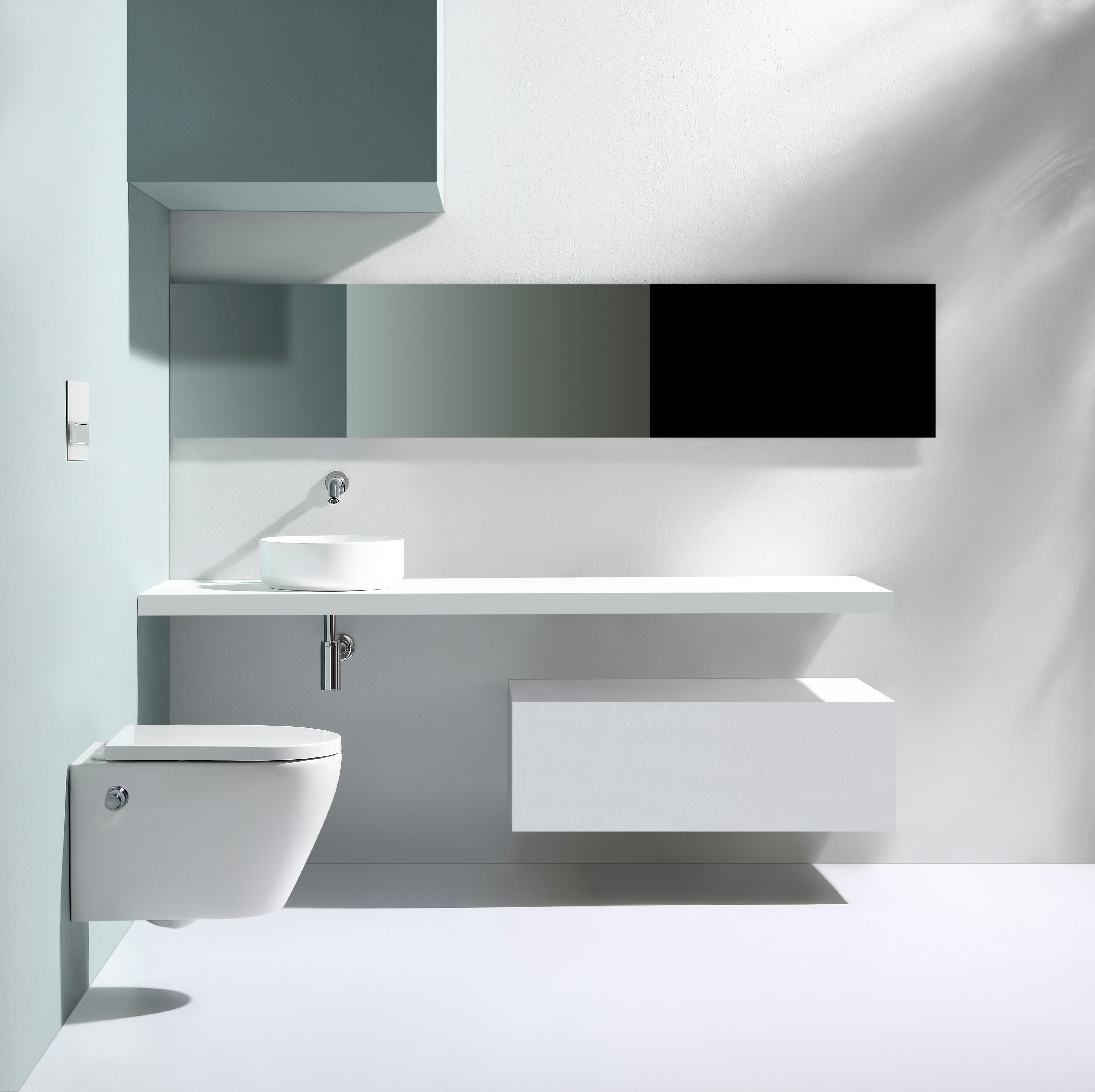 Rimless Wall Hung Toilet with Built-in Bidet – Model 2476-BD