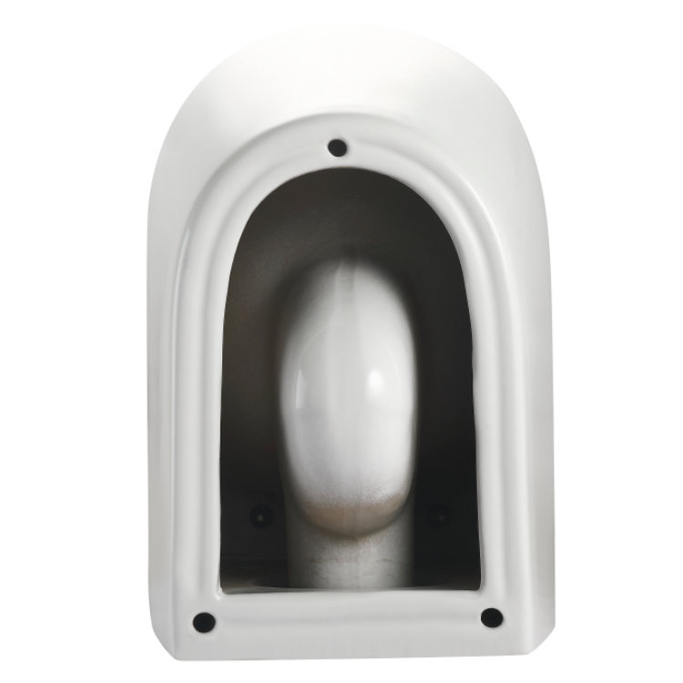 BF2476D Toilette Murale Design Moderne en Céramique – Abattant Amorti, Forme Arrondie, Gain de Place