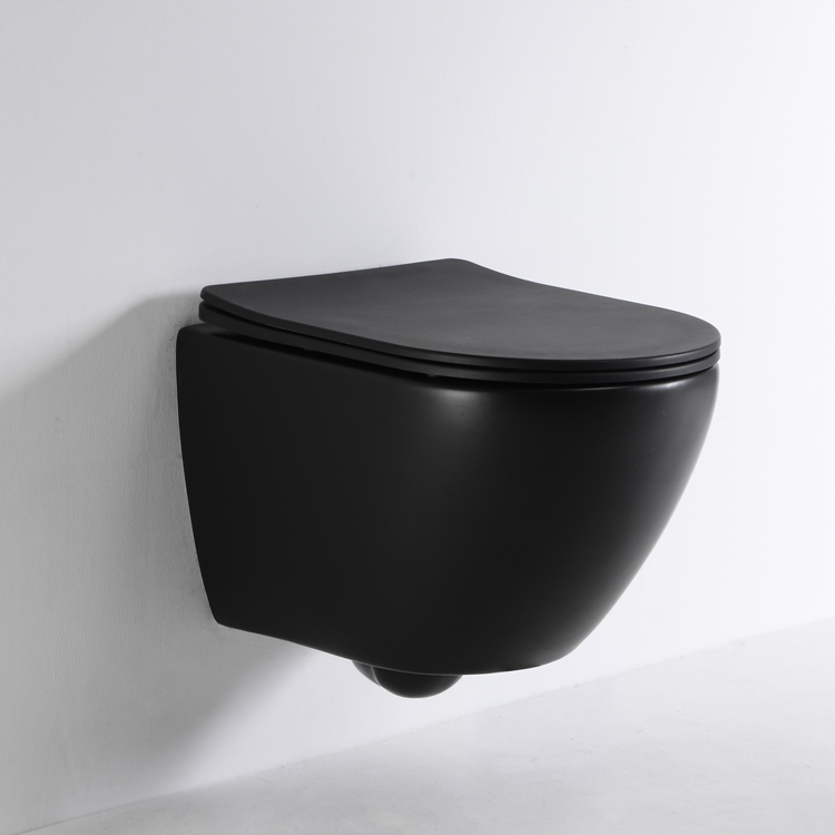 Toilette Suspendue Noire Mat - Modèle BF2478DB-MATT