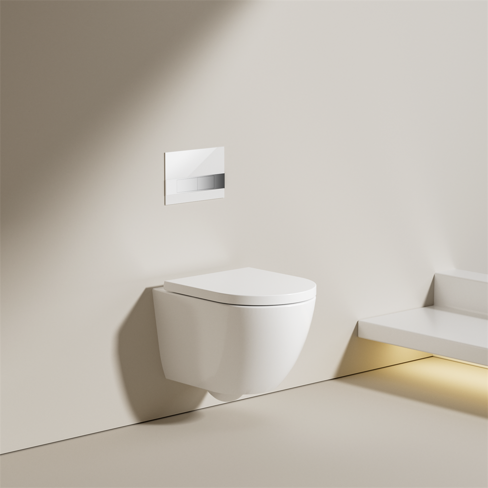 BEFEN BF2478 Luxury Wall Hung Toilet Rimless Dual Flush