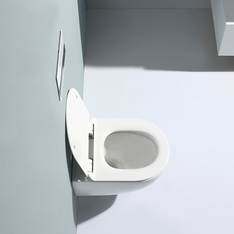 Wall-Mounted Rimless Ceramic Toilet BF2479A – Dual-Flush, Soft Closing Seat, White