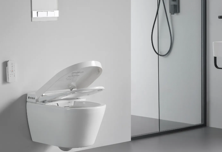 BF2497 Durable Space-Saving Quiet Ceramic Wall-Hung Smart Toilet with Remote Control