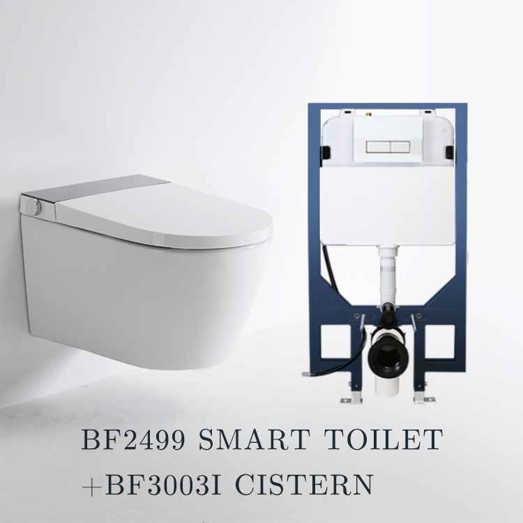 BF2499 Modernes antibakterielles Smart-WC – Wandhängend, platzsparend, leise Spülung