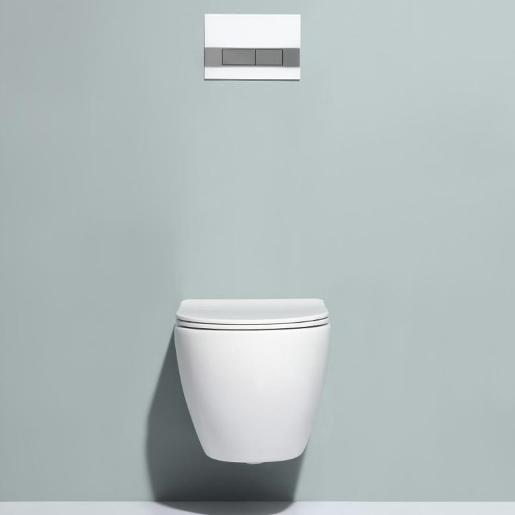 BF2379 Ceramic Wall Hung Toilet Tornado Washdown Flush Soft Close UF Seat 505x360x360mm