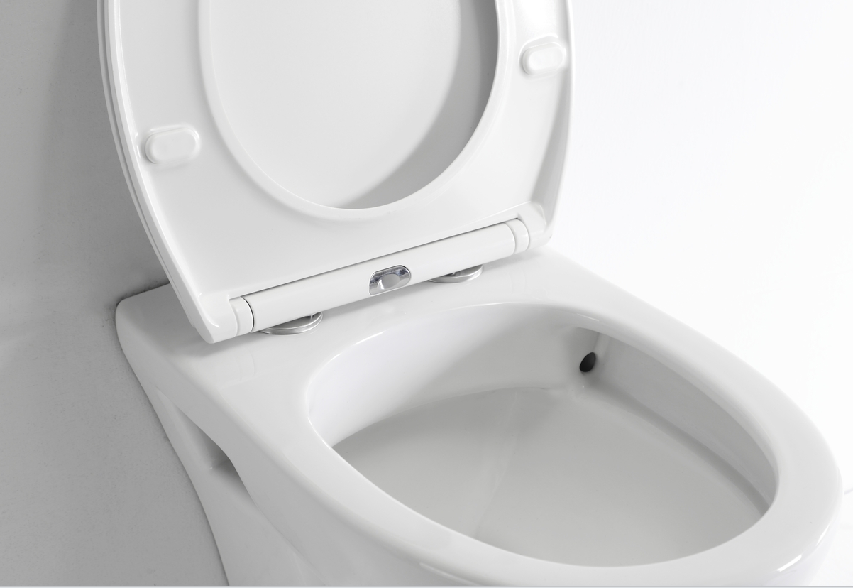 Modern Ceramic Wall Hung Toilet 500mm Soft Close Seat Washdown Flush Bathroom WC