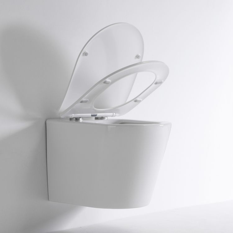 Modern Rimless Wall Hung Toilet Ceramic Bathroom WC BF2422D