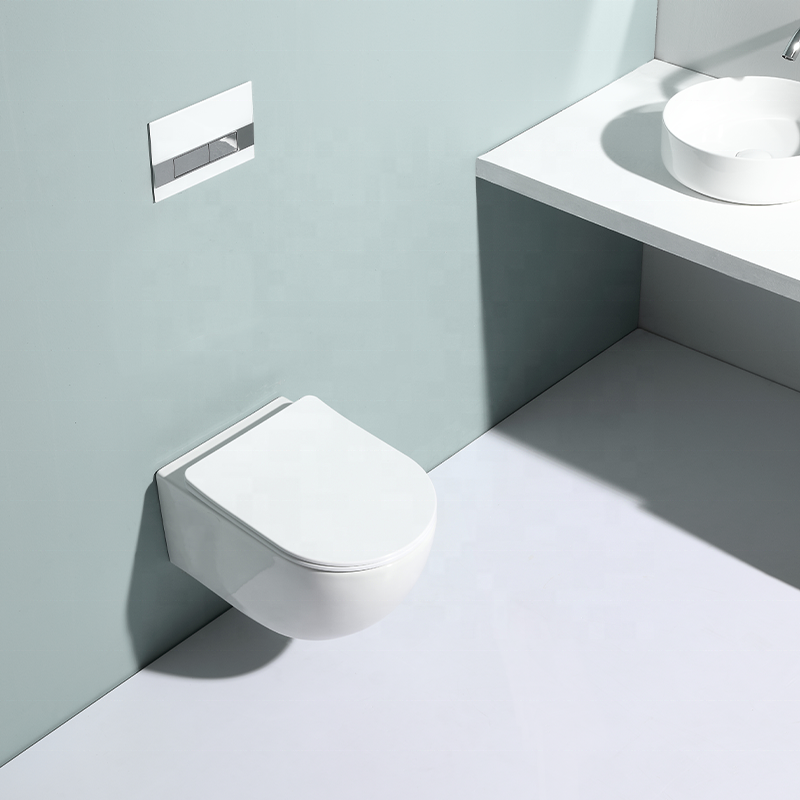 BF2468 Wall-Hung Ceramic Toilet with Concealed Tank High Quality Modern Design for Contemporary Hotel Bathrooms
