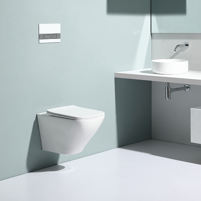 Rimless Wall Hung Toilet BF2473D – Space-Saving Modern Ceramic WC