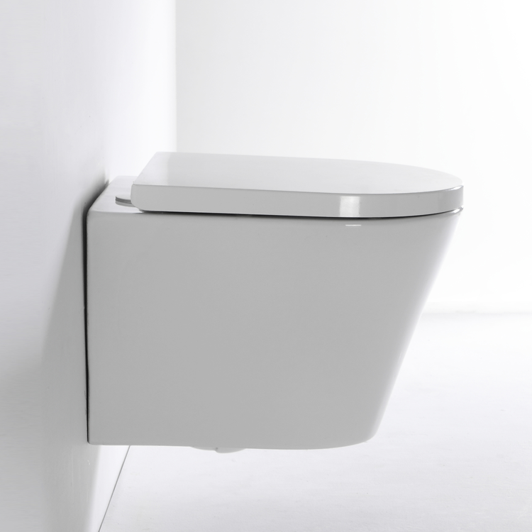 Vortex Wall-Hung Toilet BF2419 – 3/4.5L Dual Flush, Nano Coating, Glossy White Ceramic Design