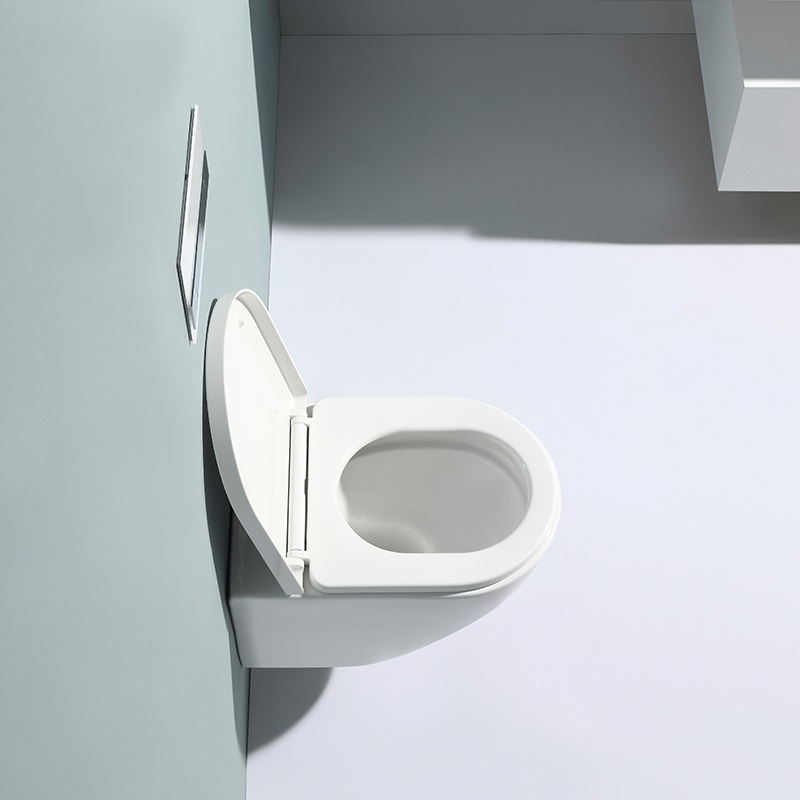 Toilette Murale Suspendue en Céramique Moderne - Modèle BF2469, Design Compact et Éco-efficace