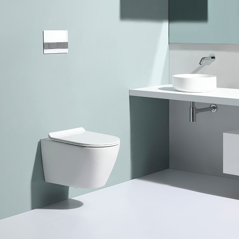 WC Suspendu Sans Bride BF 2476A – Toilette Murale Moderne en Céramique