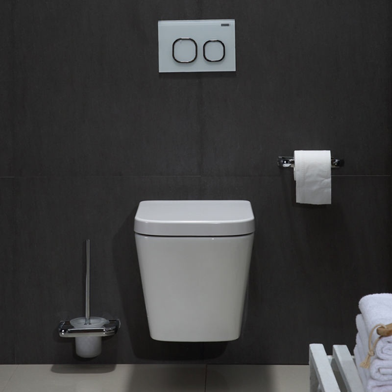 BF2470 - Compact Wall Hung Toilet with Square Soft Close Seat