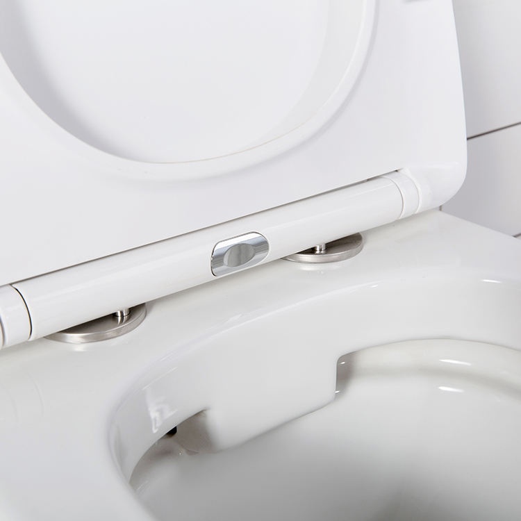 BF2470 - Compact Wall Hung Toilet with Square Soft Close Seat