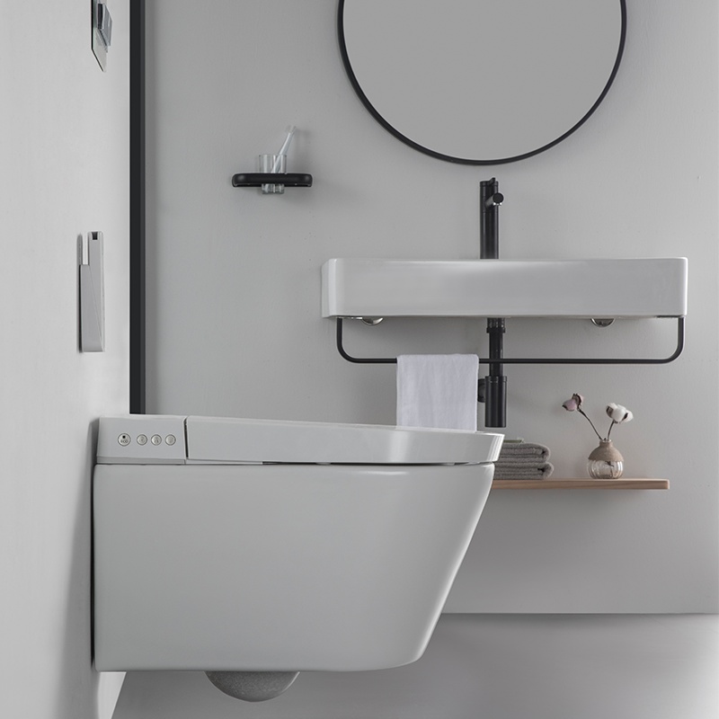 BF2497 Smart Wall Hung Toilet – Intelligent Bidet, Remote Control, Soft-Close Seat