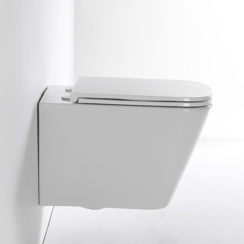 BF2417E WC Sospeso Rimless con Scarico Vortex | Vaso Sospeso in Ceramica Bianca Lucida