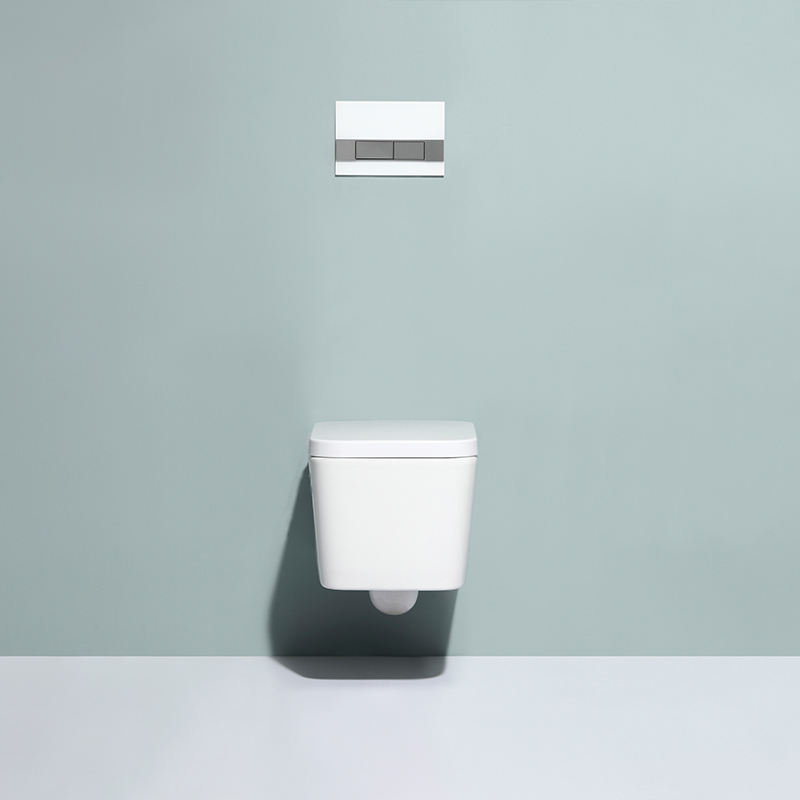 Rimless Wall-Hung Toilet BF2467 – 3/6L Washdown Flush, Self-Cleaning Ceramic, Soft Close UF Seat, CE ROHS Certified