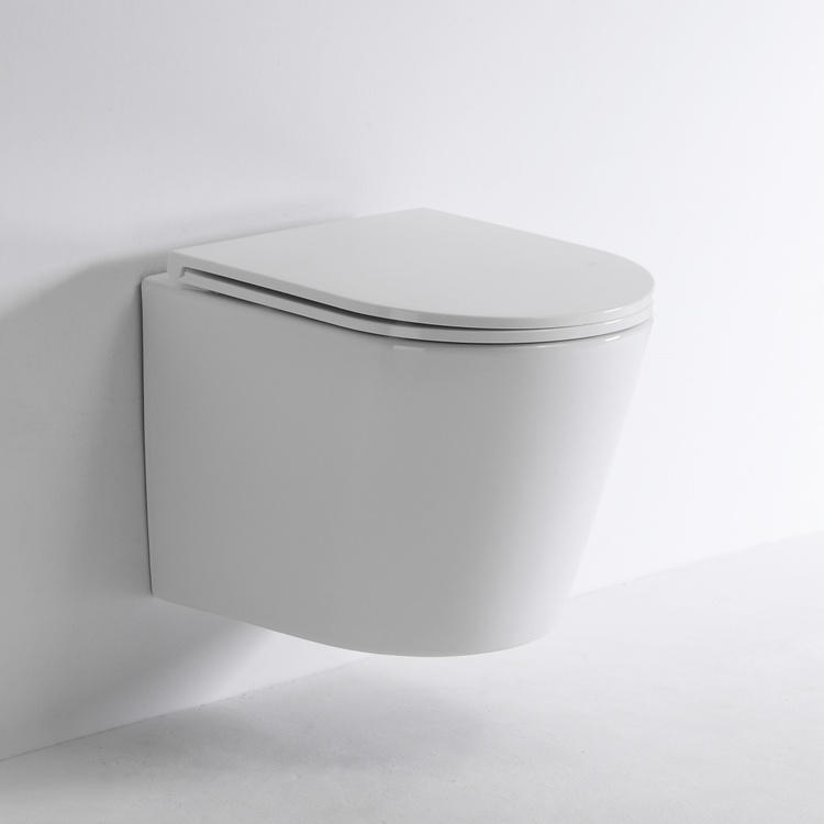 BF2422E Wall Hung Toilet – Modern Rimless White Ceramic Toilet