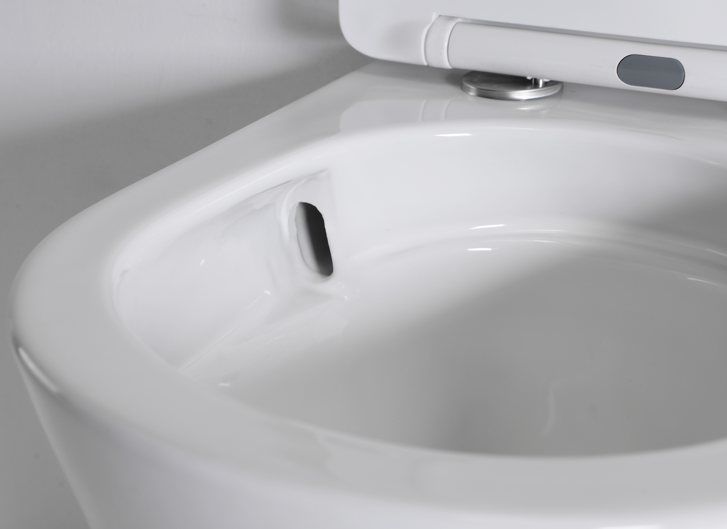 BF2419 Rimless Wall Hung Toilet Ceramic Wall Mounted WC with Soft Close UF Seat 4.5L Flush