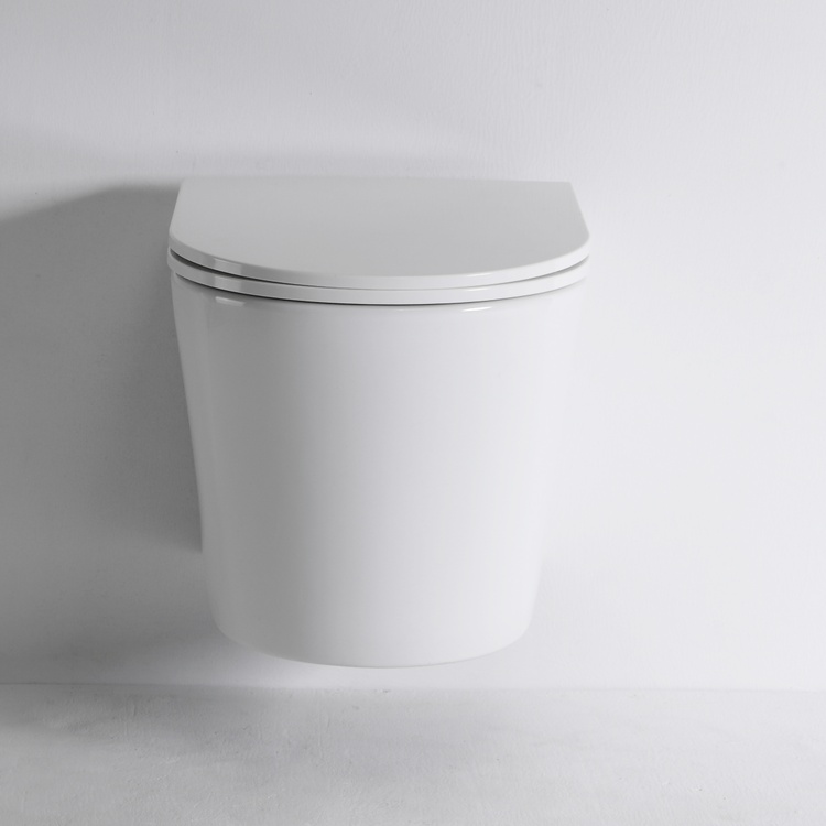BF2422E Wall Hung Toilet – Modern Rimless White Ceramic Toilet