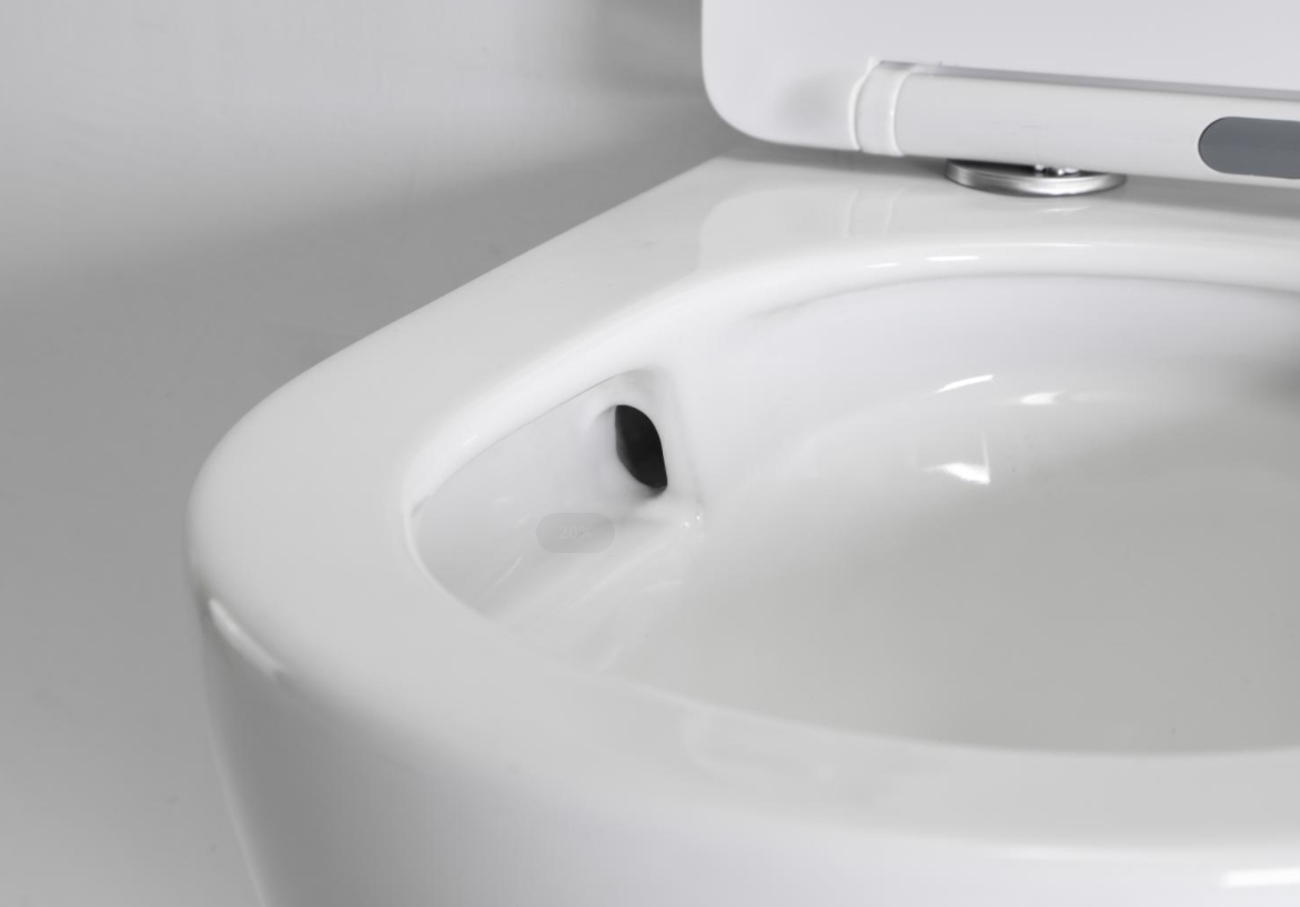Wall-Hung Toilet BF2418 - Dual Flush Ceramic Toilet with Soft Close UF Seat Cover