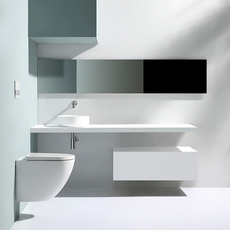 BF2469 Wall Hung Toilet – Rimless Oval Ceramic Toilet with Dual Flush